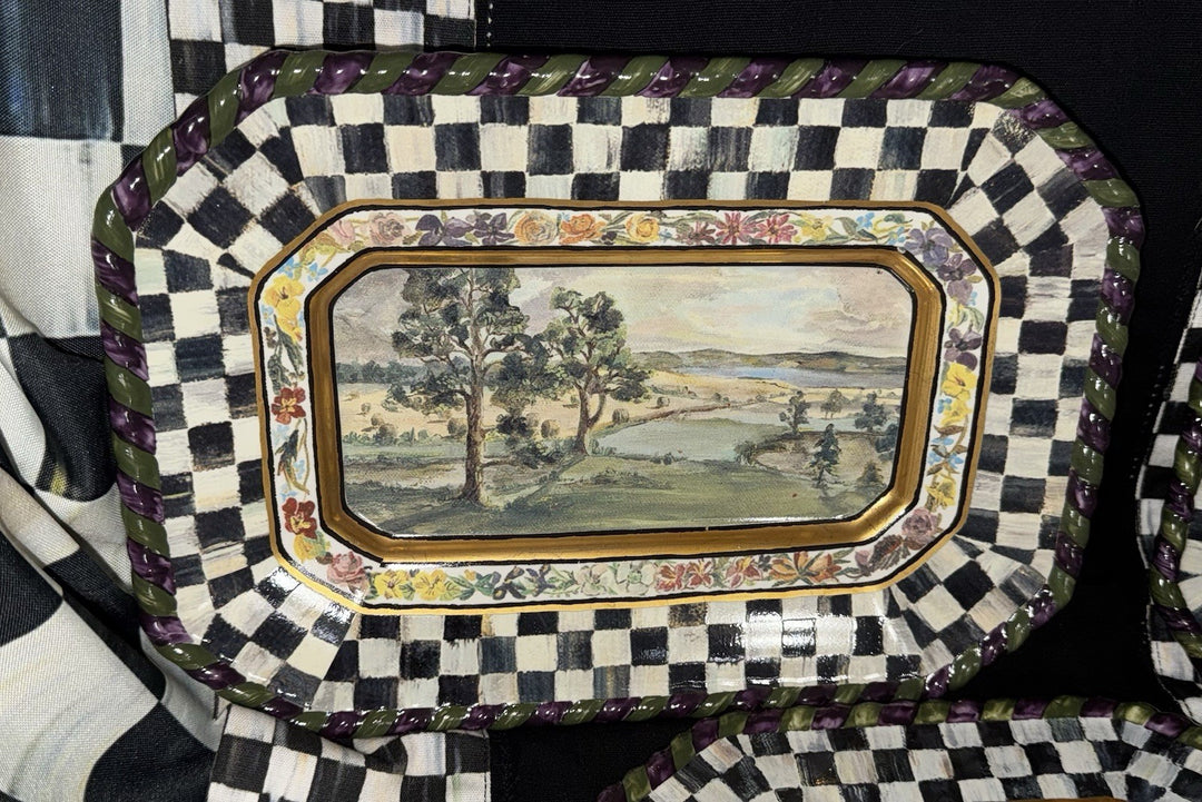 Mackenzie Childs 1991 MacLachlan Plate 10.5”x7.5”Second Edition