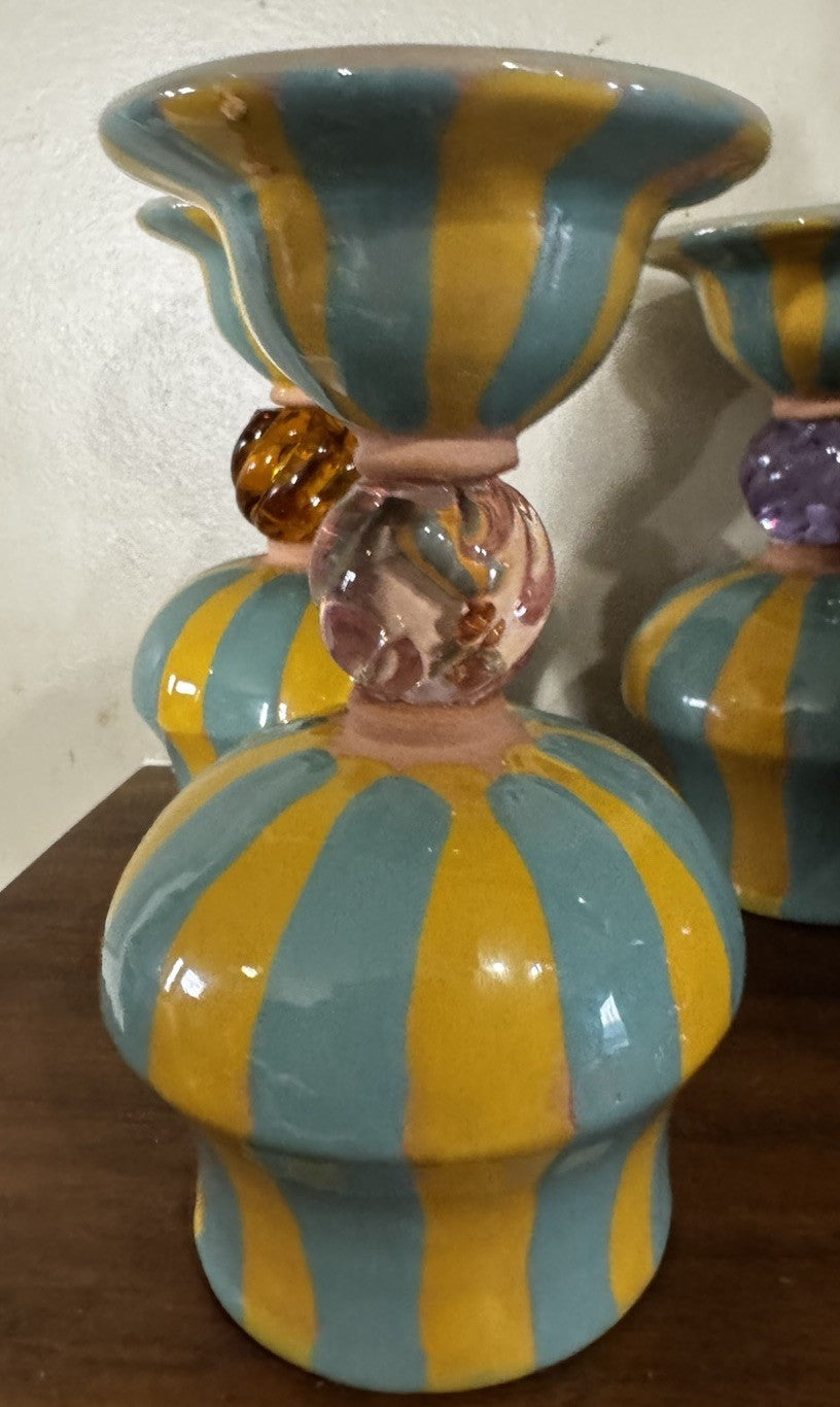 Mackenzie Childs Victoria & RICHARD Emprise Goblet Egg Cup- Ish Kabbible Retired