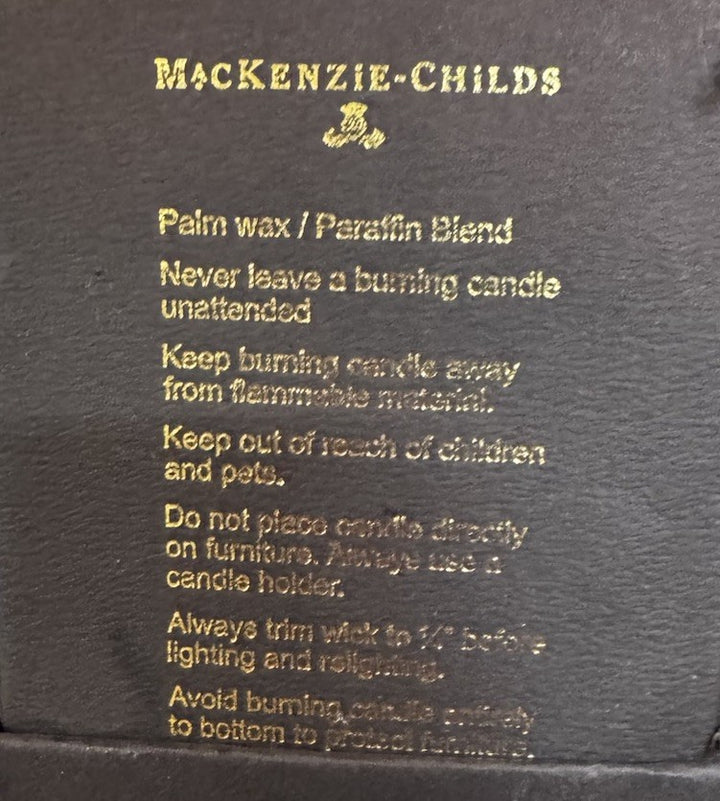 MacKENZIE CHILDS Gold Frog Pillar 4" PILLAR CANDLE  WAX Retired