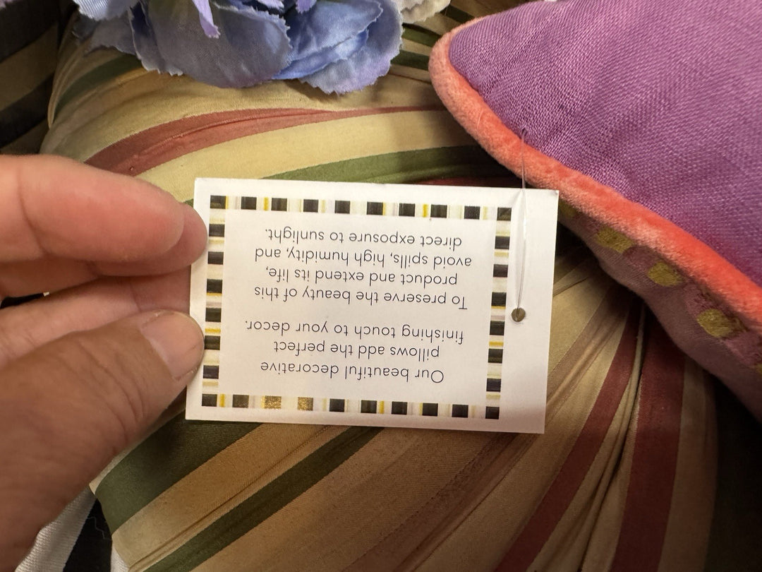 Mackenzie Childs Gloria Alligator Lumbar Pillow New In Bag