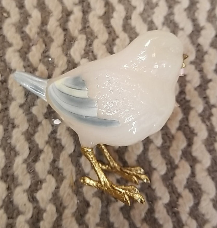 Mackenzie Childs Milk Bird Left Facing Small - Retired New