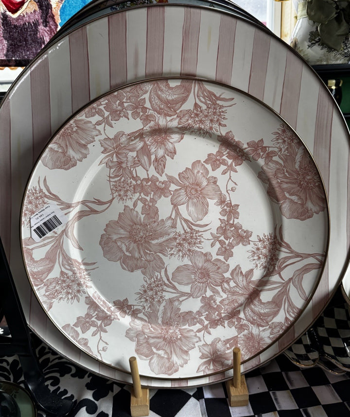 MacKenzie Childs Bathing Hut Enamel Serving Platter Plate 16" Retired