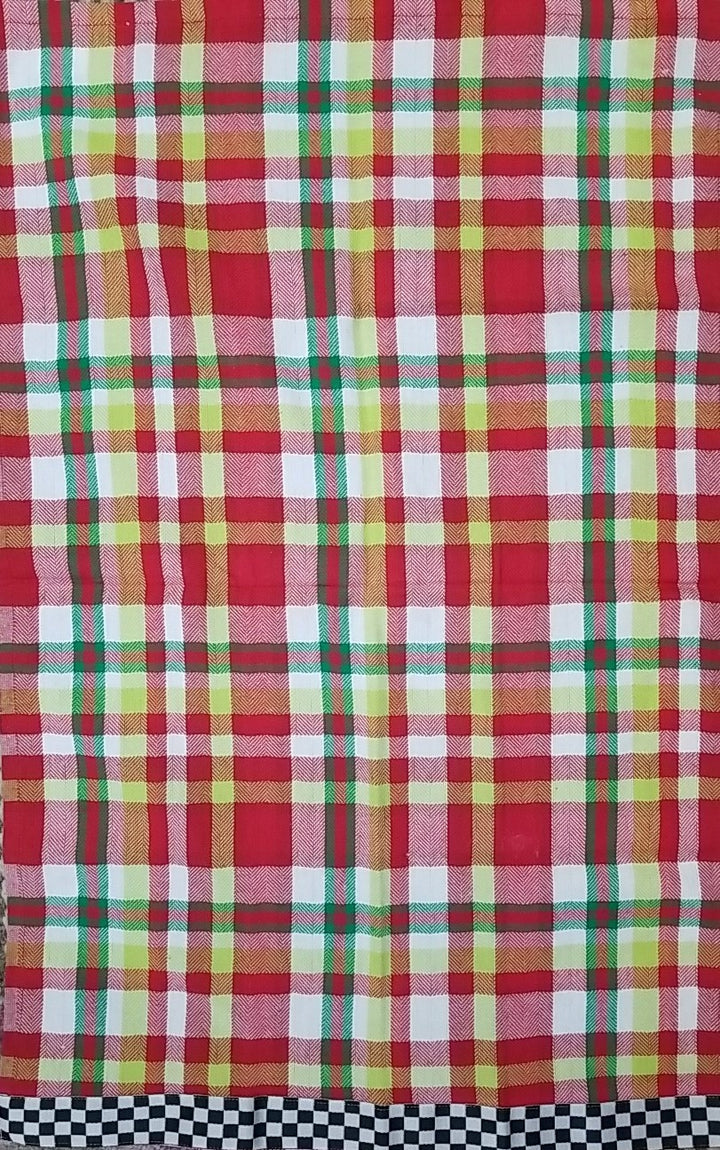 MacKenzie-Childs Jolly Woven Tartan Towel - Courtly Check Edge New