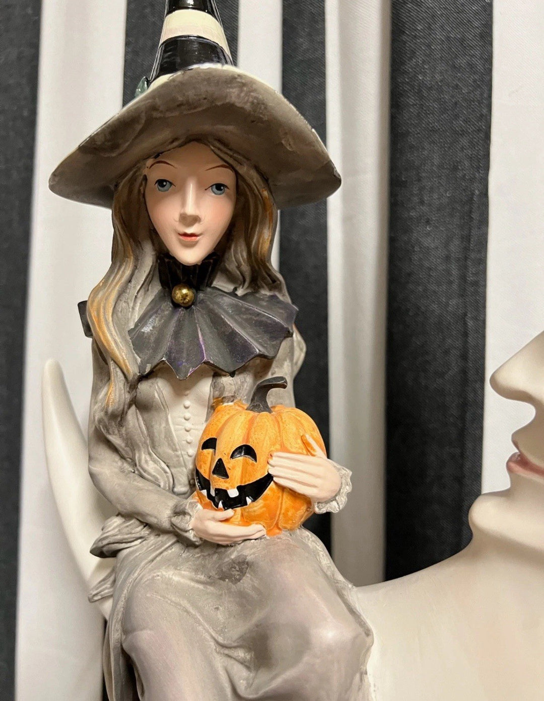 MacKenzie-Childs Spellbound Witch & Moon Figure - New- 21” Tall