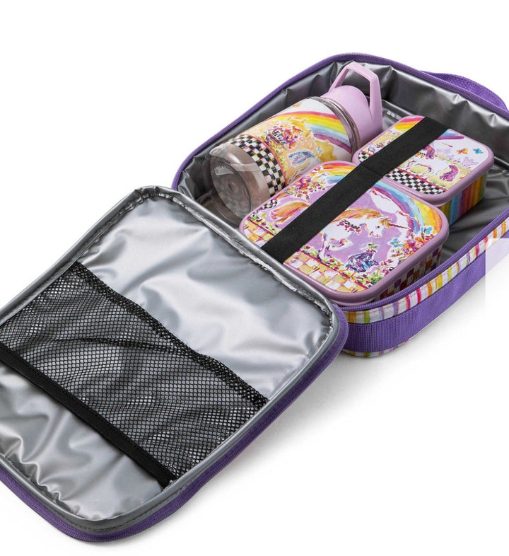Hard to find MacKenzie-Childs Courtly Check Unicorn Lunch Box New with tags