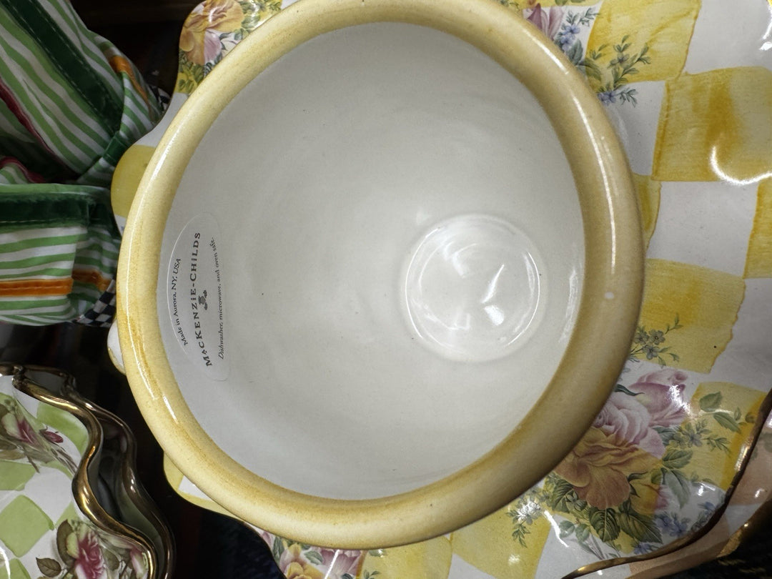 Mackenzie Childs Artisan Festival Courtly Check Pink -blue  Ceramic  Mug 2022