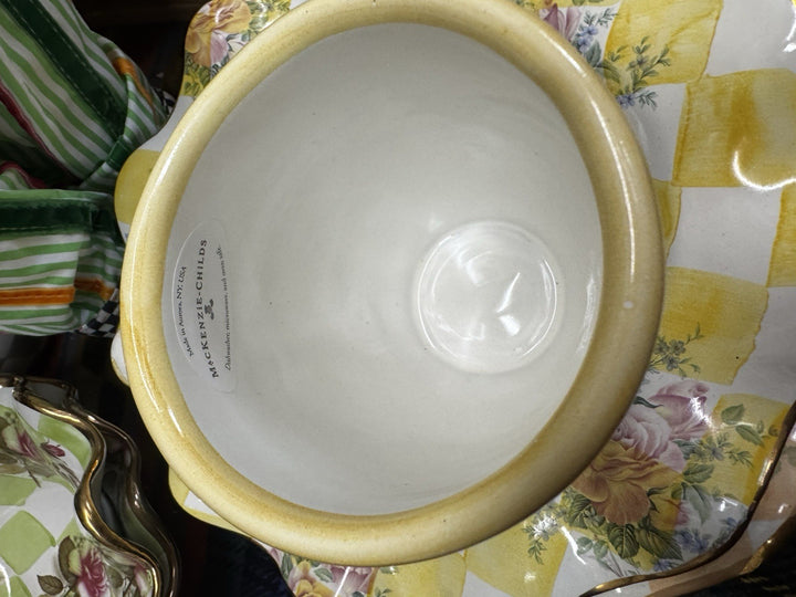 Mackenzie Childs Artisan Festival Courtly Check Pink -blue  Ceramic  Mug 2022