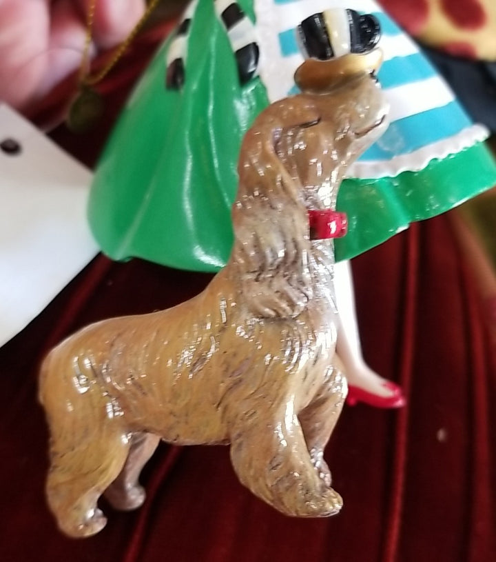 MacKenzie Childs Its A Wonderful Life Hostess Ornament Retired & Cocker Spanial