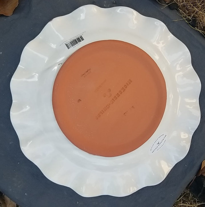 MacKenzie Childs Taylor Poplar Ridge Dinner Plate Fluted 11" New
