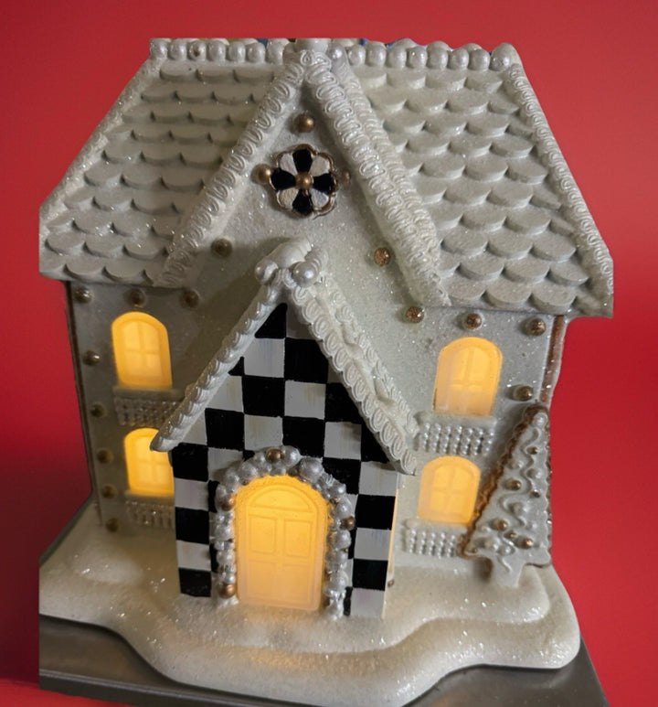 MACKENZIE CHILDS Gingerbread Illuminated House Holiday- Retired