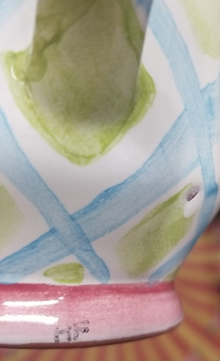 MacKenzie Childs  Wallcourt Maddox Ceramic Footed Mug  - 12 Oz- Retired