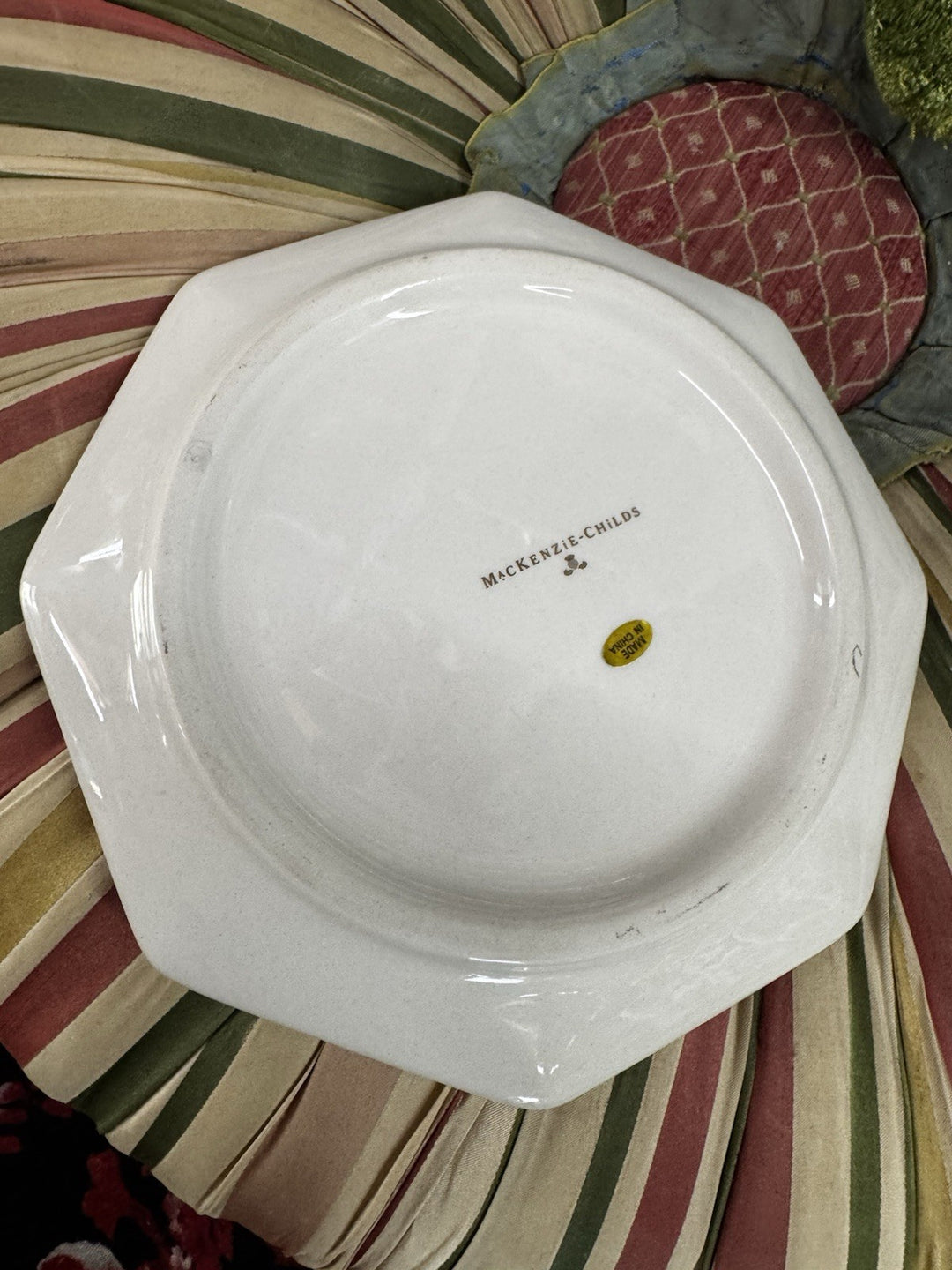 One 7” MacKENZIE CHILDS STERLING COTTAGE Desert Plate