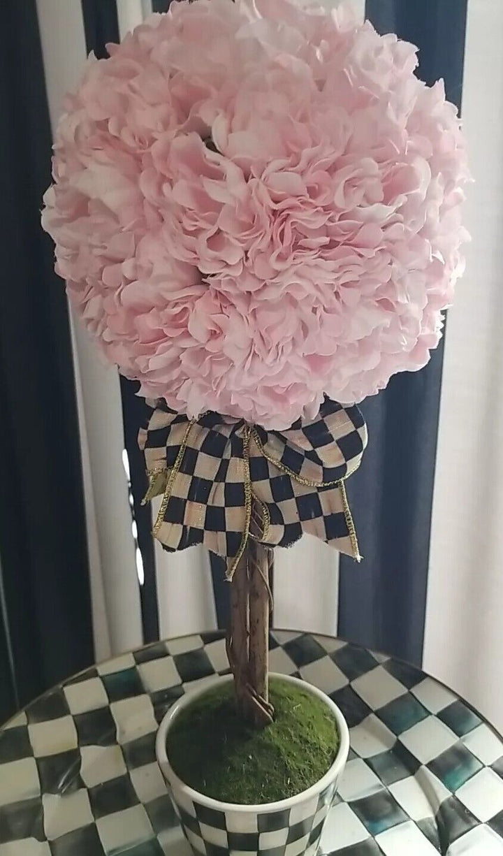 Brand New Mackenzie Childs Pink Topiary Small Drop In…