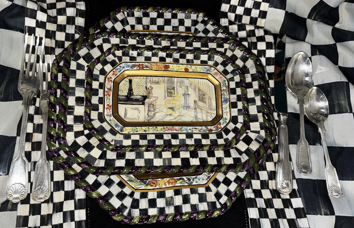 Mackenzie Childs 1991 MacLachlan Bread Plate 8”x5.5” ”Second Edition- UEC