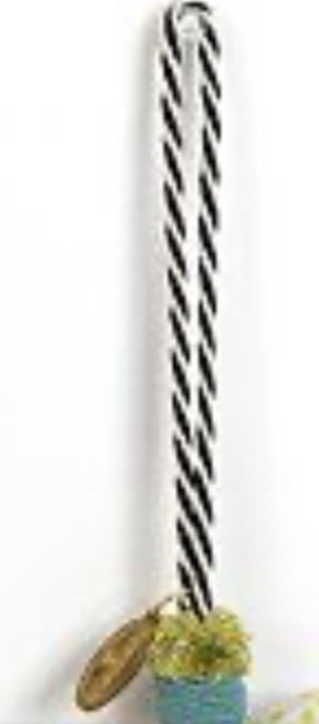 Mackenzie Childs Ceramic Rose   BIRD TASSEL- Retired 13” Long