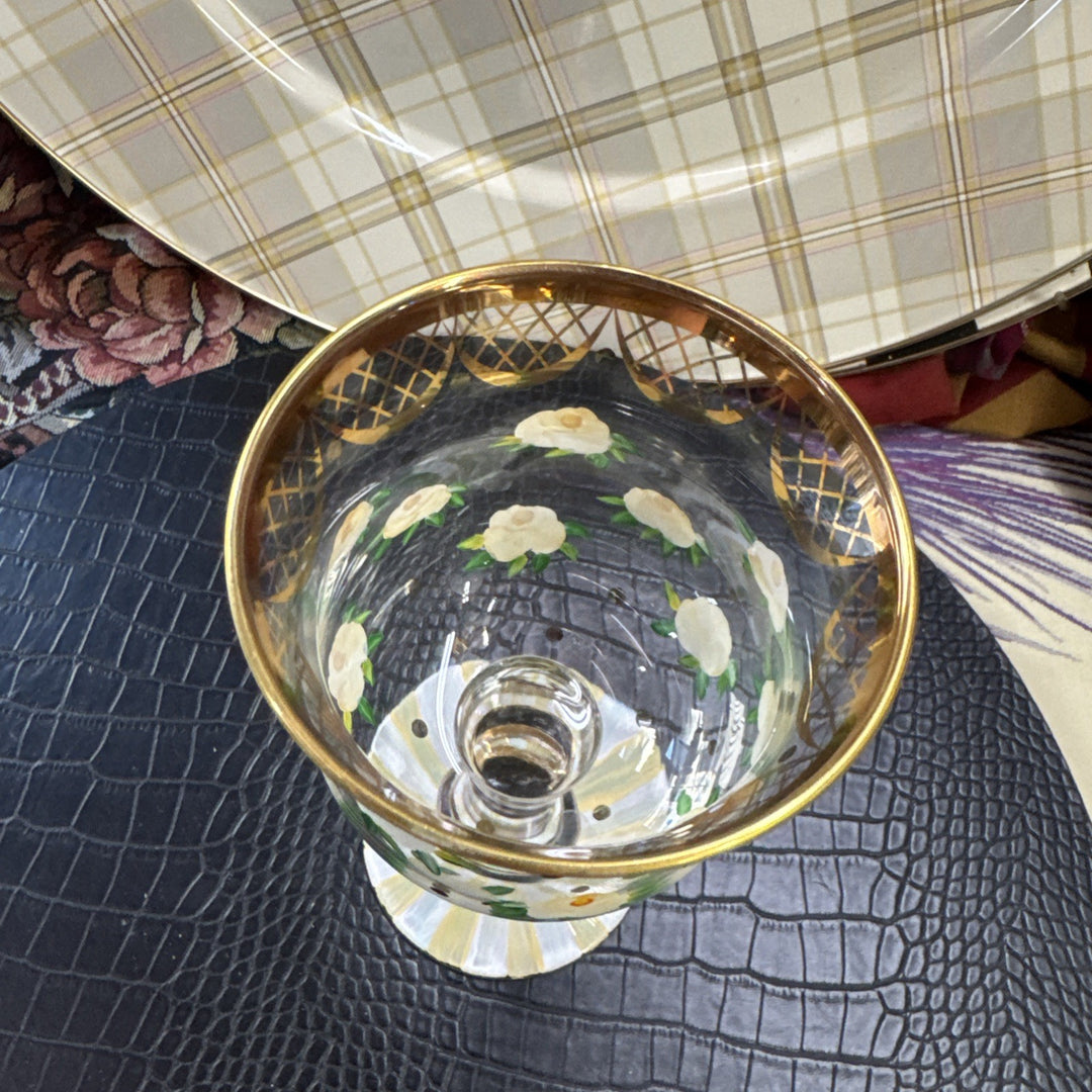 Mackenzie Childs Sweetbriar Wine Glass