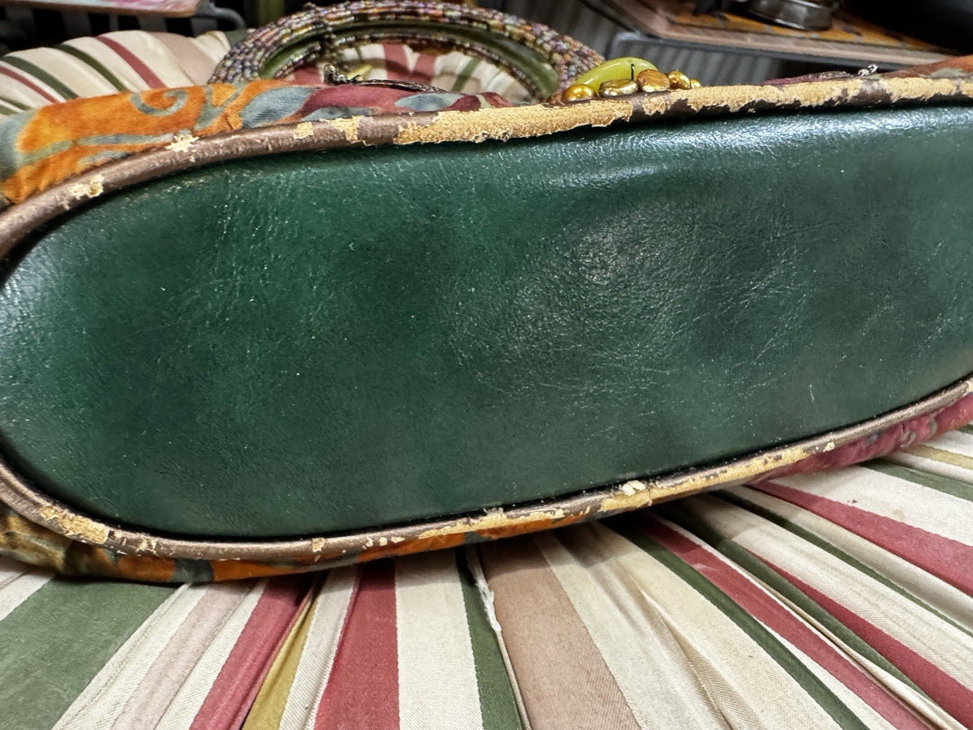 Mary Frances  Silk Copper Beaded Vintage Handbag