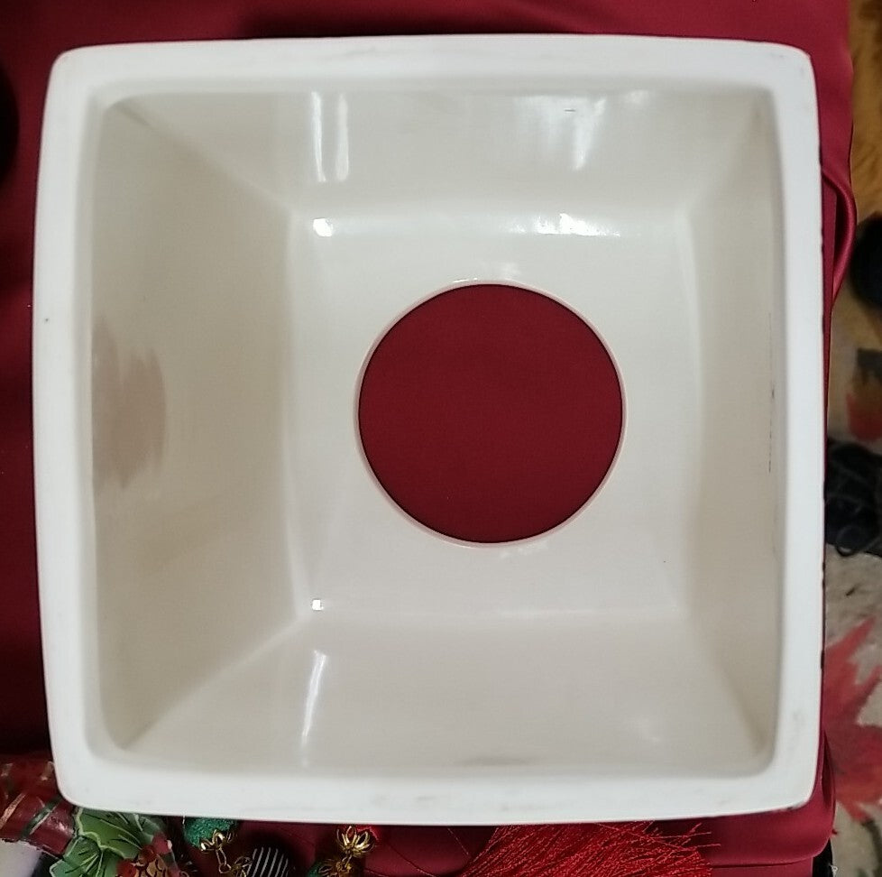 Mackenzie Childs Tartastic Tissue Box Cover Ceramic New