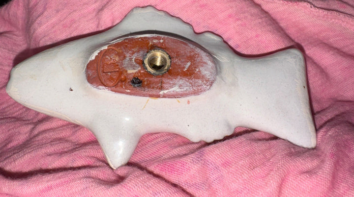 Mackenzie Childs  Yellow/ Orange/ Pink Green   Right Facing Fish Knob Pull-B