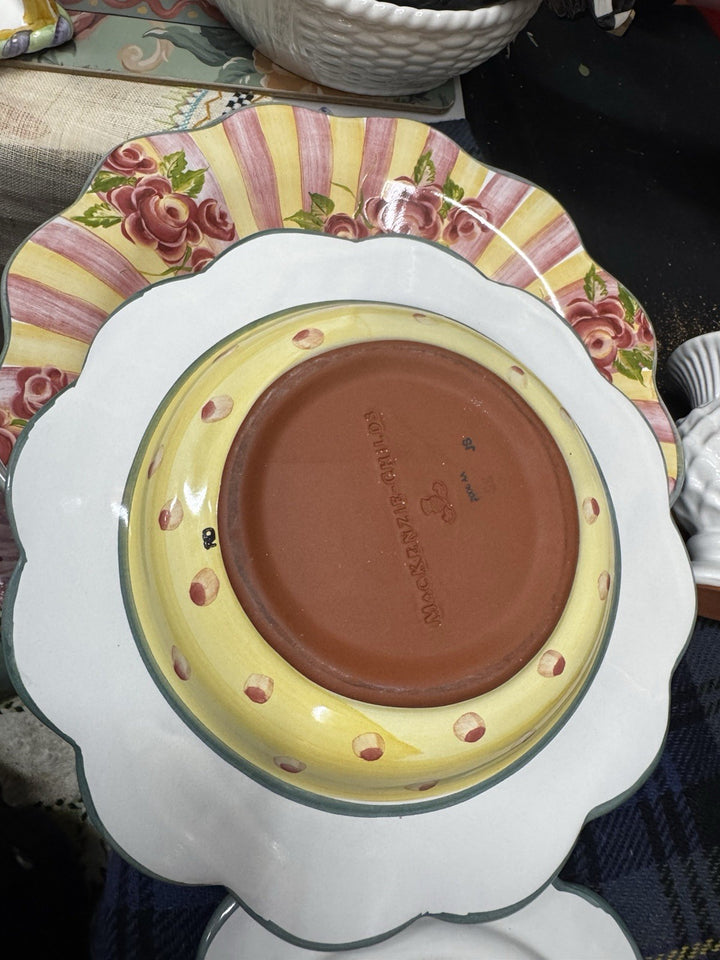 MACKENZIE CHILDS Ceramic  Retired sunny Side Up Ceramic 10 3/8"  Bowl 2006