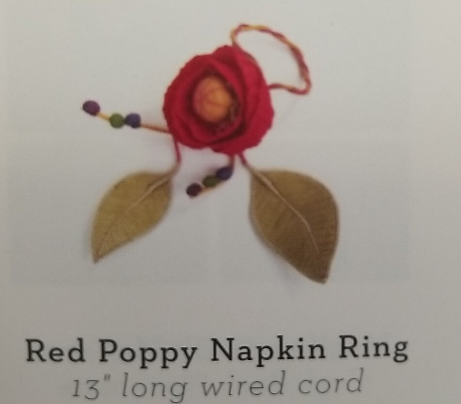 Mackenzie childs Wired Poppy Napkin Or Curtain Holder Set Of 2 -15"L