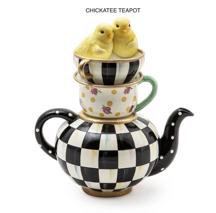 Mackenzie Courtyly Chickatee Teapot Childs Chicks-new
