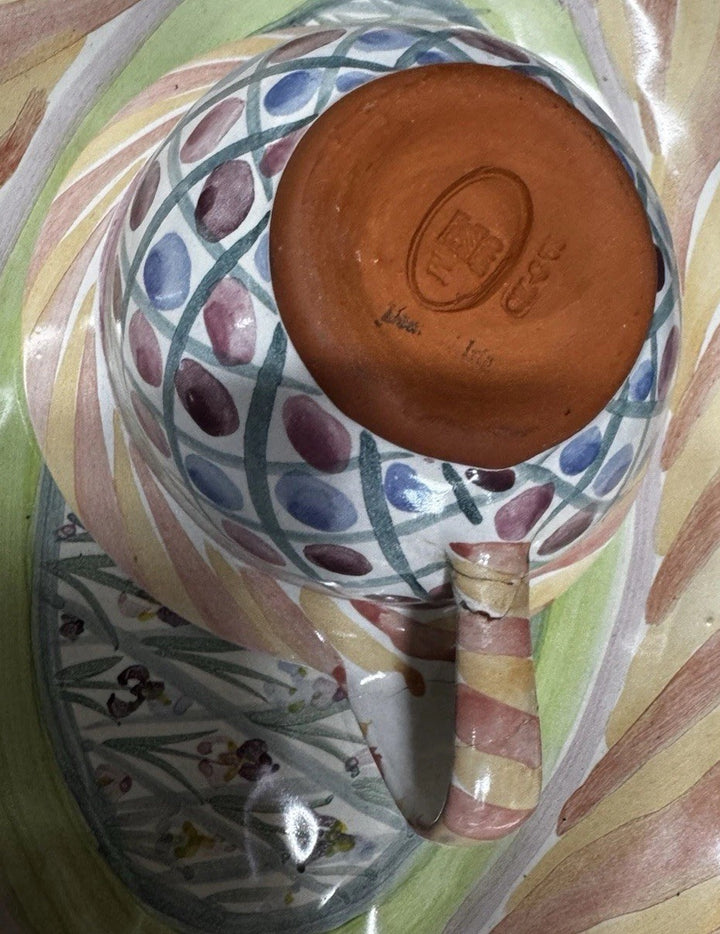 MacKenzie Childs One  Taylor Bearded Isis  Tea Cup 2 5/8"x4 3/4"- Ceramic 1990