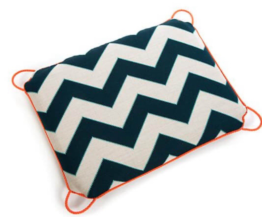MacKenzie Childs Fabric By The Yard New -teal Courtyard Chevron- Outdoor