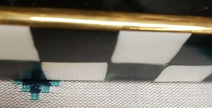 MACKENZIE CHILDS  Cocktail Napkin Holder In Courtly Check- Base