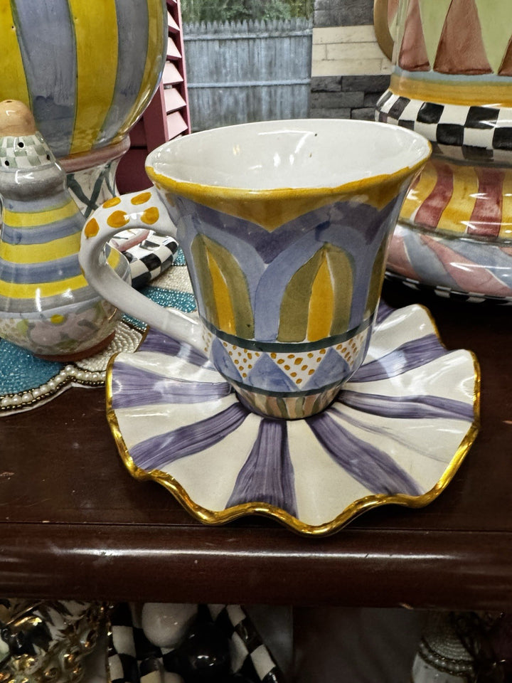 MacKenzie Childs Neiman Marcus Exclusive Pattern Mug  Only - 12 Oz- Retired