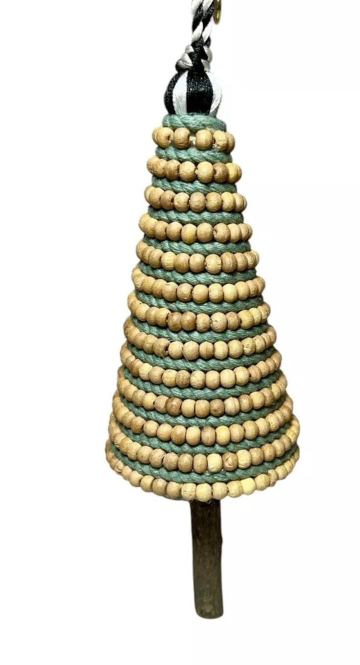 MACKENZIE-CHILDS "FARMHOUSE HOLIDAY TREE ORNAMENT" NEW * 10” Tall Set Of 2