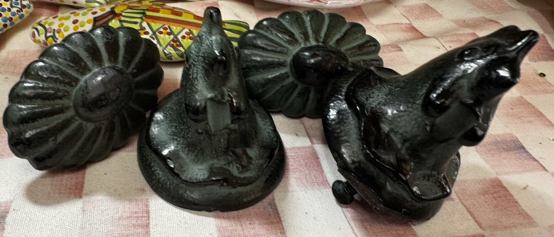 Mackenzie Childs One Metal Chicken Rooster Cabinet Knob/Pull-  With Hardware