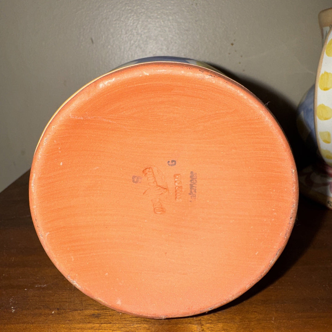 MacKenzie Childs Taylor Aalsmeer  Thumbprint Handmade In Aurora Coffee Mug 2003