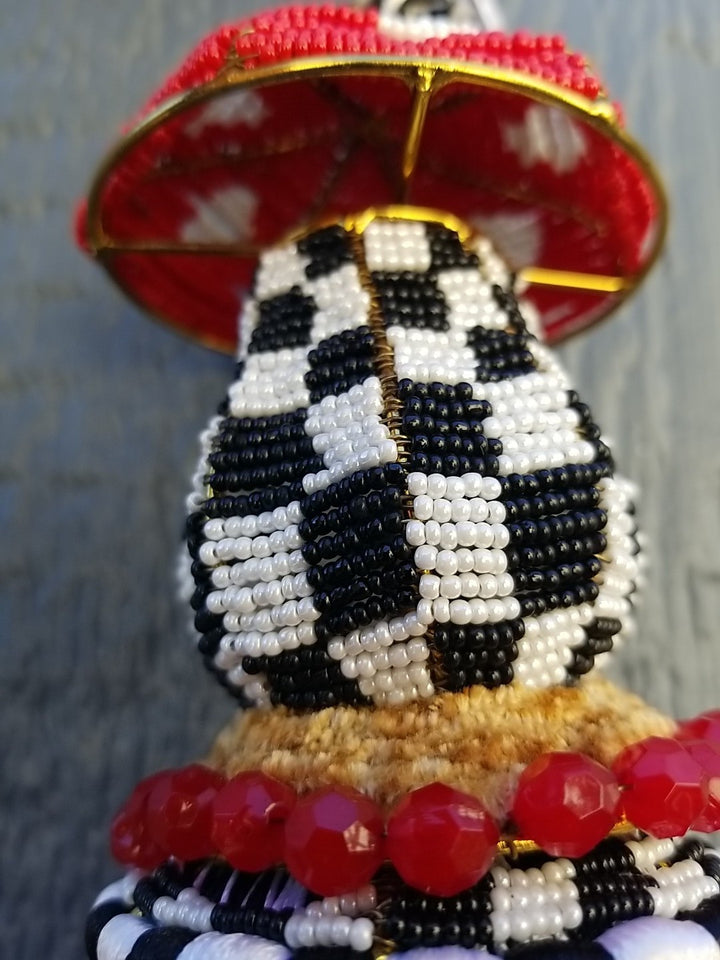 New Mackenzie Childs Toadstool Beaded Tassel- NWT