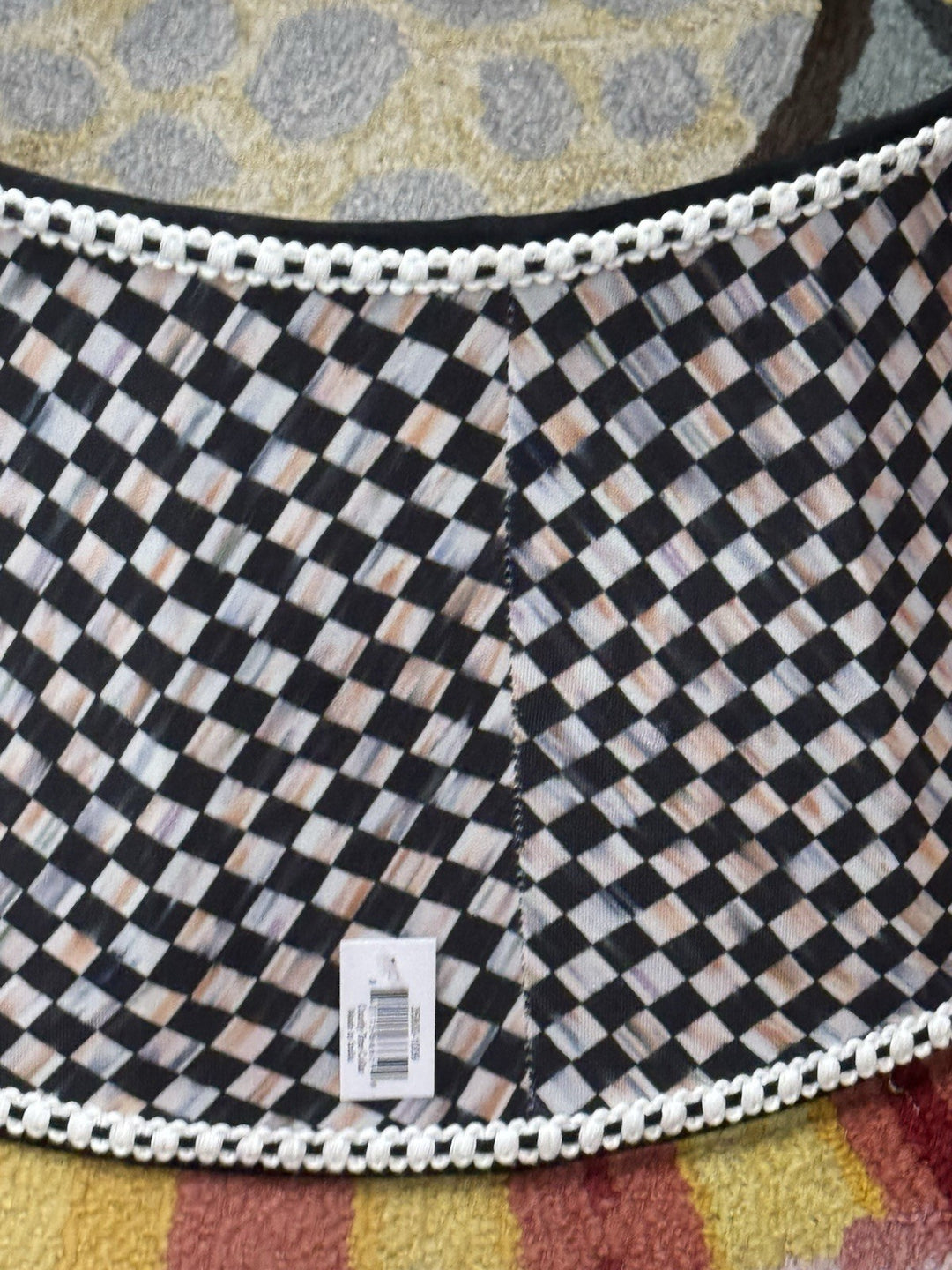 MacKenzie Childs Courtly Check Christmas Tree Collar Material Retired - New