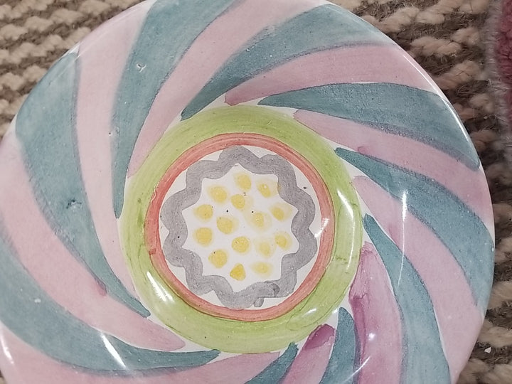 Mackenzie Childs Ceramic 6 inch Berry Bowl Taylor Cayuga- Excellent 1988