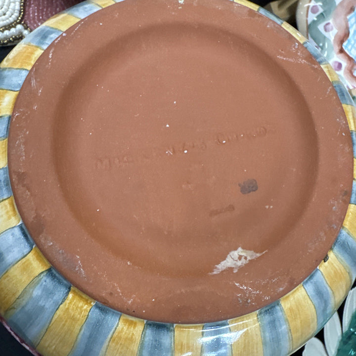 Mackenzie Childs Ceramic Piccadilly Medium Size Mixing  Bowl-9” 2005
