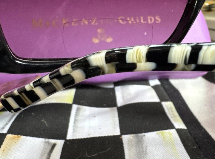 Mackenzie Childs Readers Courtly Check Sunglasses With Case