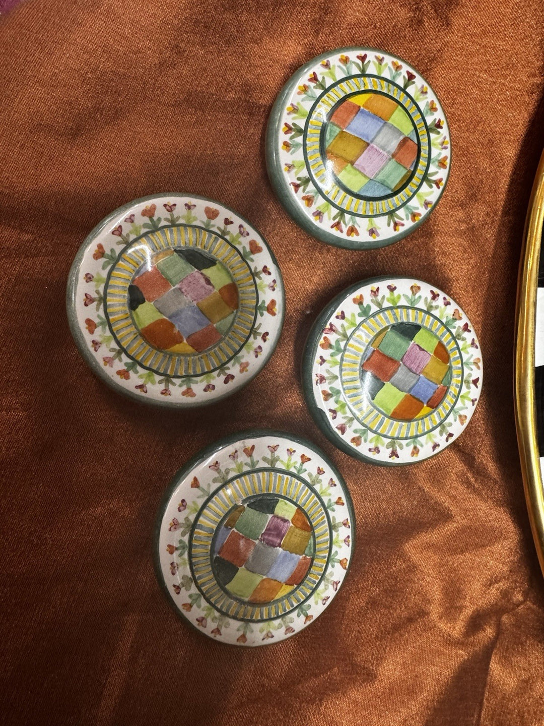 Mackenzie-Childs POPLAR RIDGE Large 2.5" Knob One RETIRED NEW