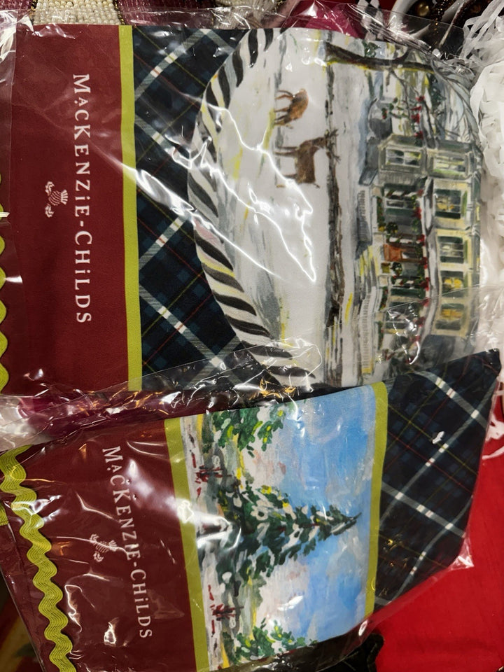 MACKENZIE CHILDS HIGHBANKS DISH TOWELS SET of-2 NEW in package