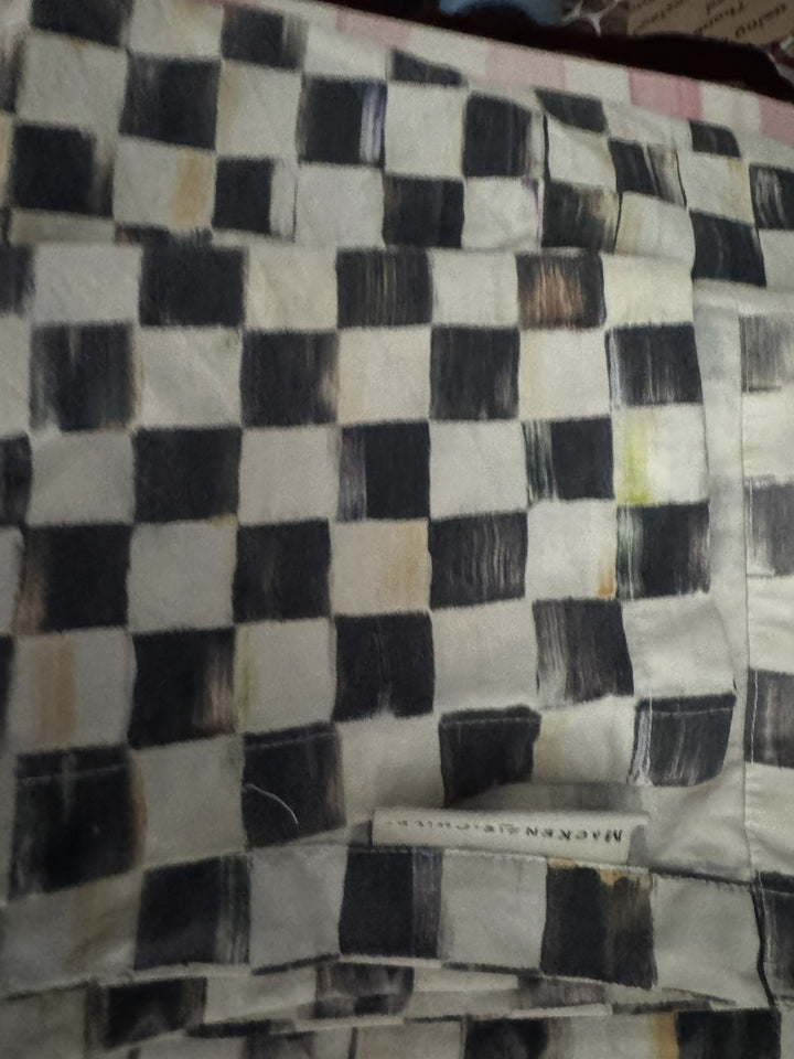 MacKenzie Childs Courtly Check Cafe Curtains- Lightly Used- Very Good Condition