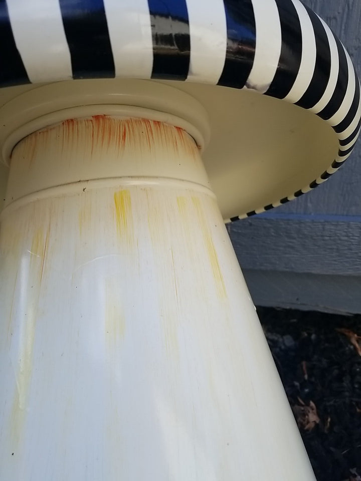 MacKENZIE CHILDS RETIRED Outdoor Metal  Toad Stool- Large