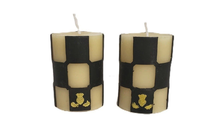 MacKenzie-Childs Courtly Check Votive Candles, Set of 2