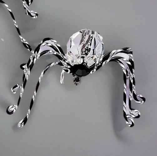 Mackenzie Childs Set Of 3. 1 Crystal 1  striper Spider Clip, 1 striped/stick
