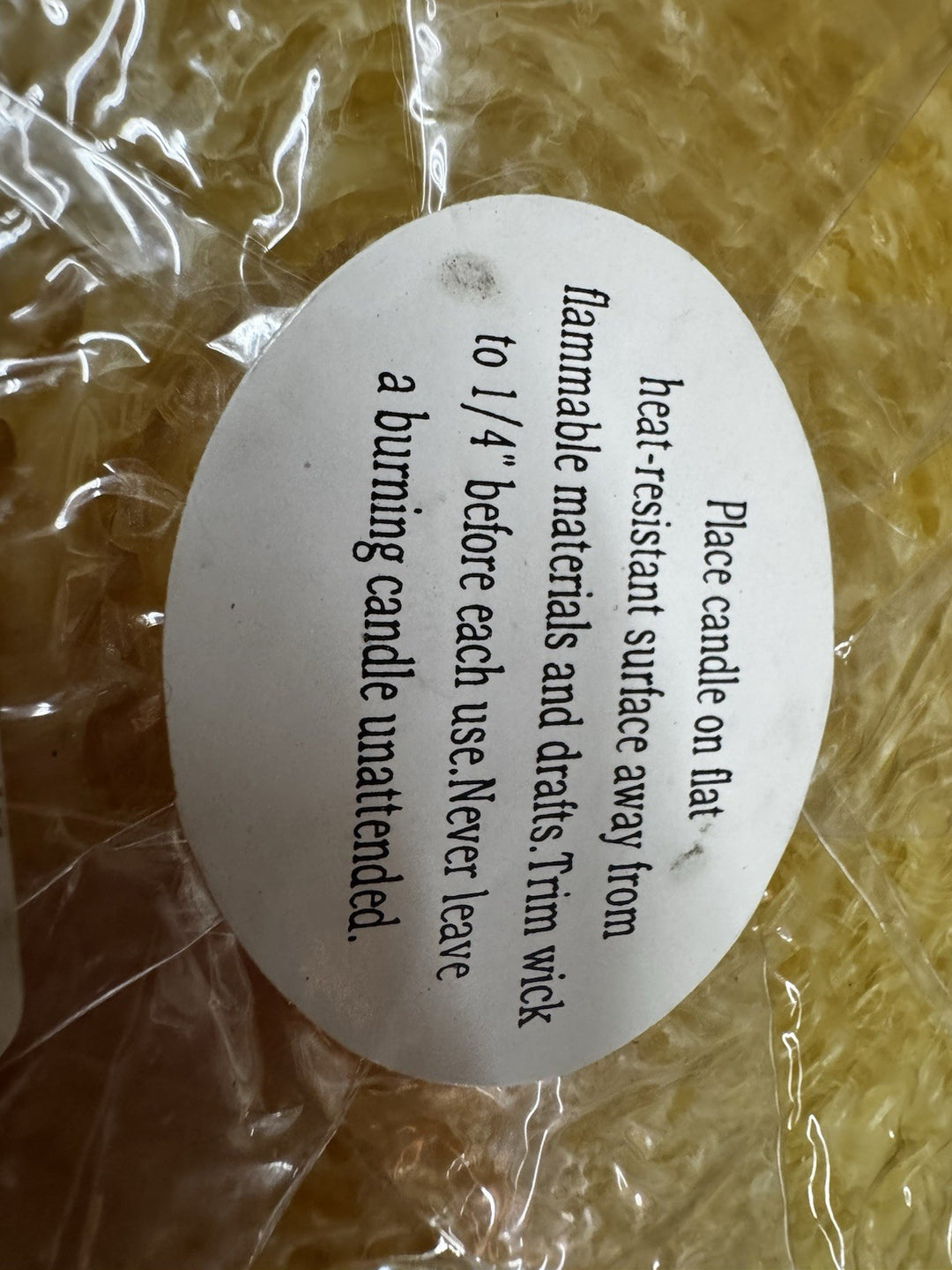 MacKenzie Childs Gold And White  Harlequin Pillar Candle 5 x 5" Beeswax Retired