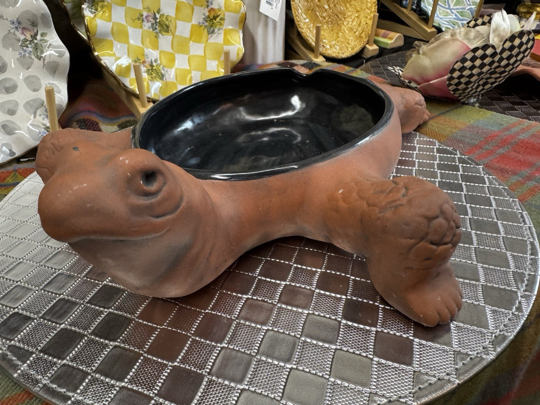 Mackenzie Childs Ceramic Turtle Tureen  Base Terracotta Component Retired