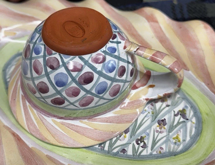 MacKenzie Childs One  Taylor Bearded Isis  Tea Cup 2 5/8"x4 3/4"- Ceramic 1990