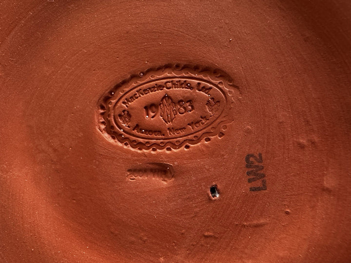 Vintage Mackenzie Childs Kukenhoff Compote Fruit Bowl Pedestal 12"- 2001