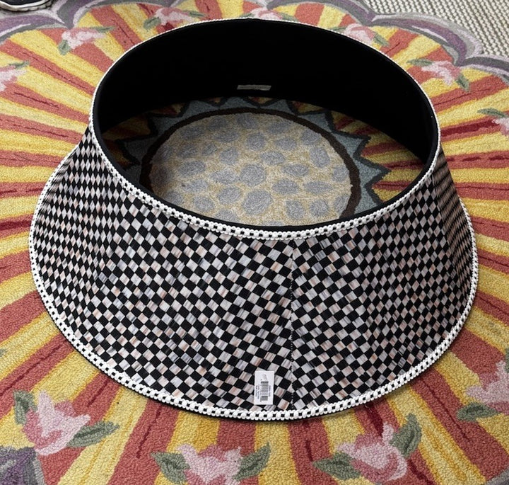 MacKenzie Childs Courtly Check Christmas Tree Collar Material Retired - New