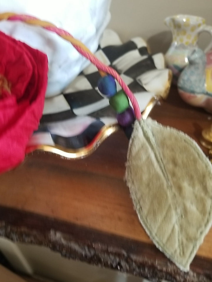 Mackenzie childs Wired Poppy Napkin Or Curtain Holder Set Of 2 -15"L